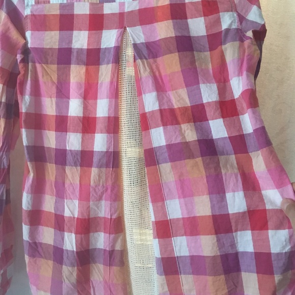 Pink plaid button down - Picture 5 of 5